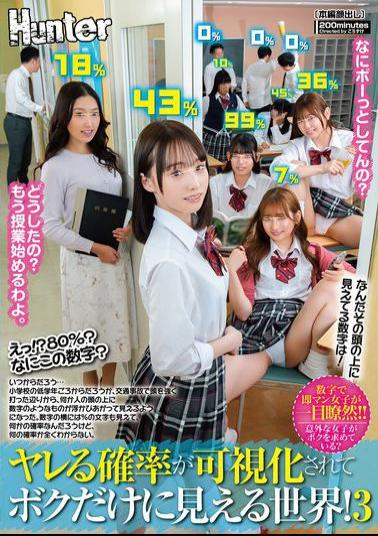 English Sub HUNTC-385 What!? 80%? What Is This Number? A World Where The Probability I Could Fuck A Girl Is Showing Above Her Head, And I'm The Only One Who Can See It! - School Girls Edition 03